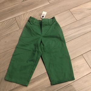 NWT Baby Gap boys green pants 2 years old adorable